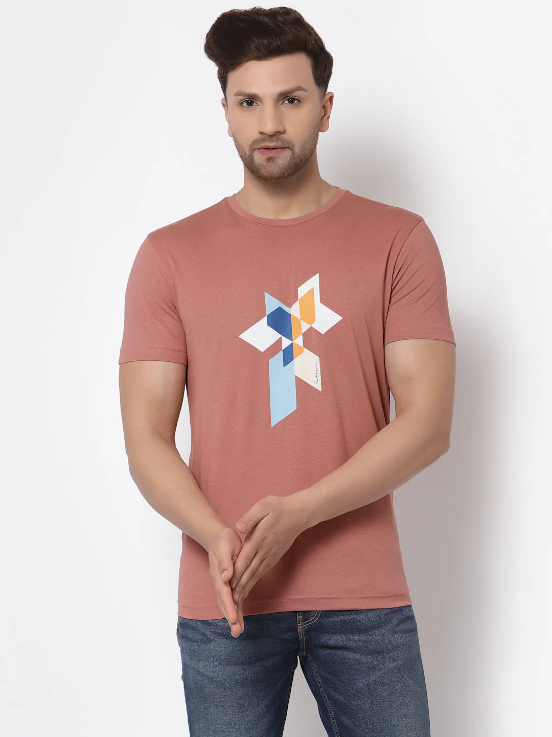 Printed Round Neck T-Shirt for Men